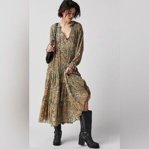 Free People Feeling Groovy Maxi Dress, Size S